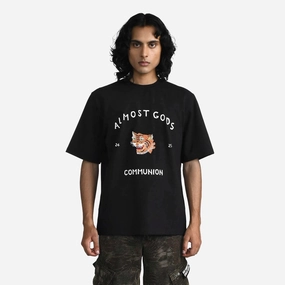 ALMOST GODS | SAIGONHAND EMBROIDERED TEE { BLACK Poise Fit
