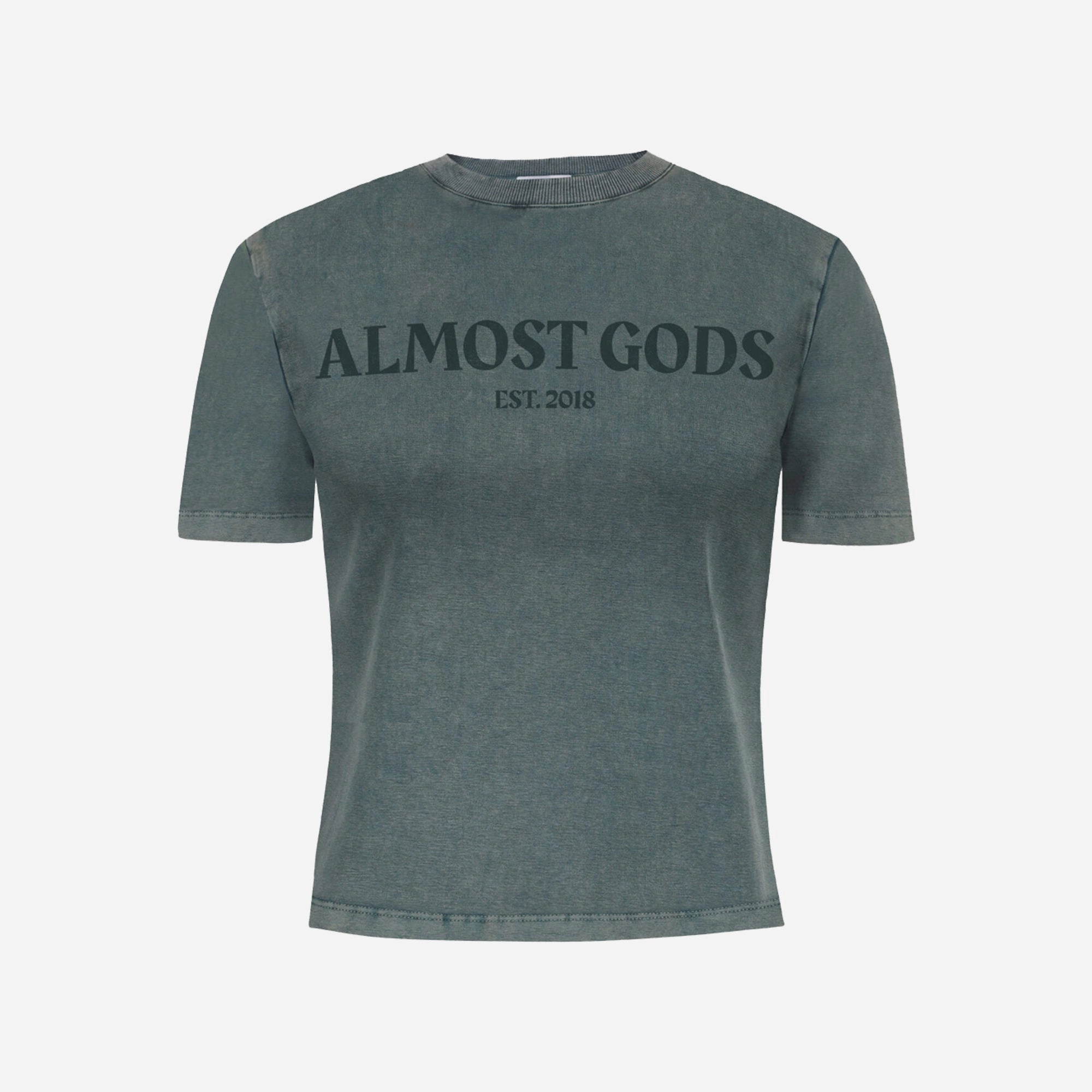 Spark Mood ALMOST GODS | STONEWASHED ALMOST GODS TEE IN GRANITE { GREY/CBLACK