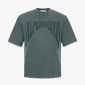 SweatAbsorbentLining ALMOST GODS | STONEWASHED GOTHIC RELAXED TEE { PINE
