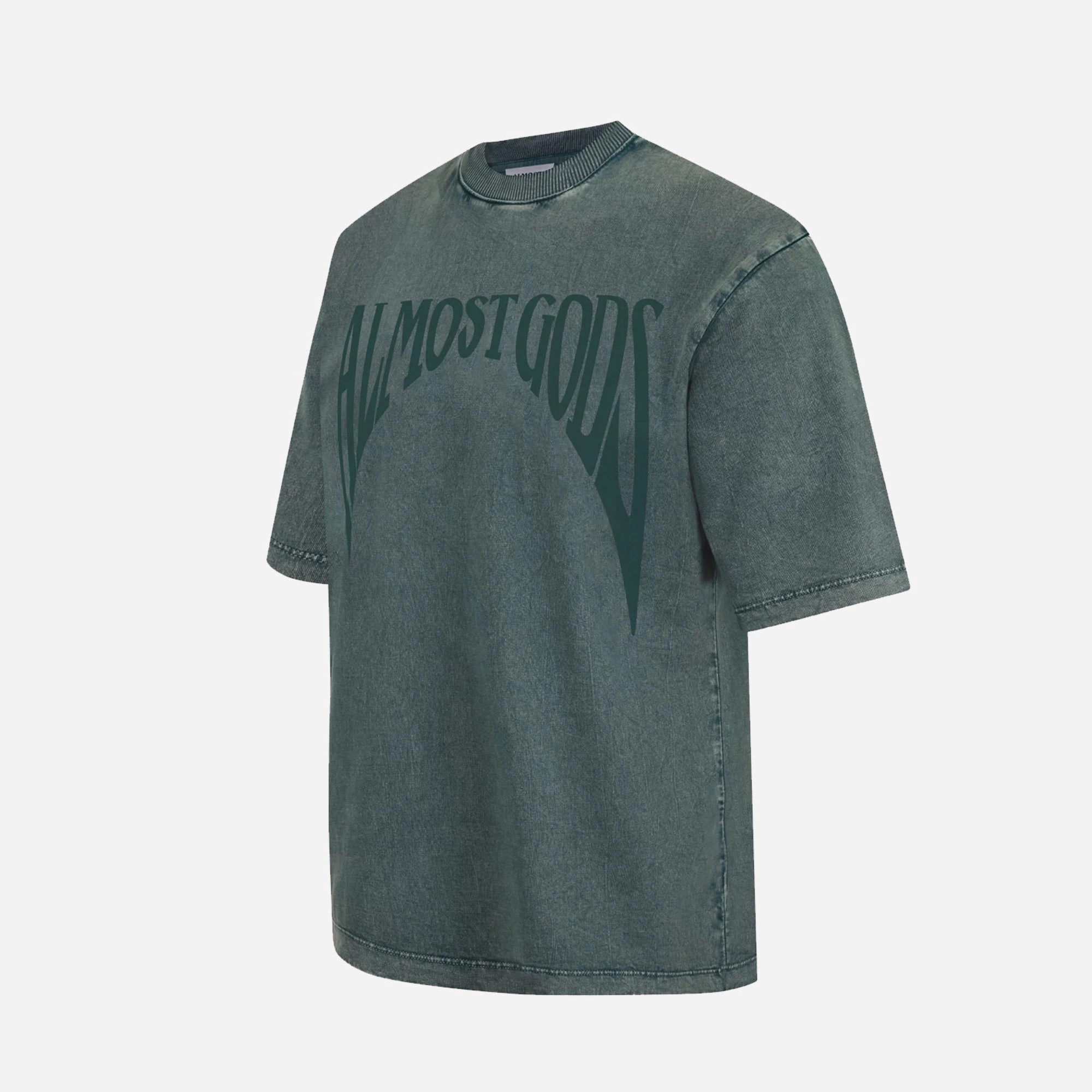 SoftenedEdges ALMOST GODS | STONEWASHED GOTHIC RELAXED TEE { PINE