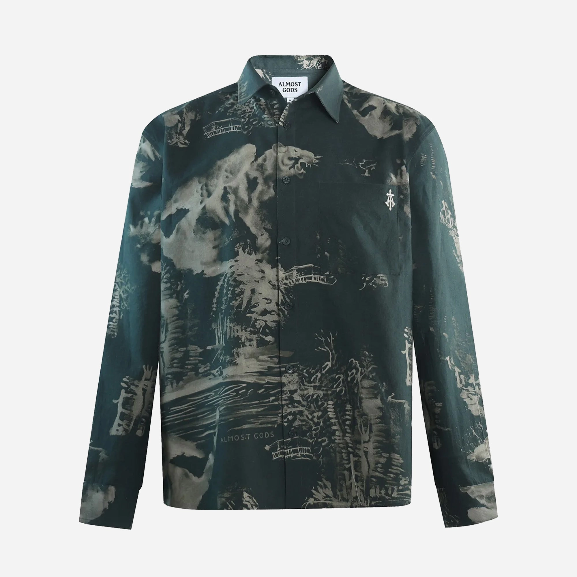 ALMOST GODS | THE TERRAIN RELAXED SHIRT IN MILITARY { OLIVE Cotton Glow