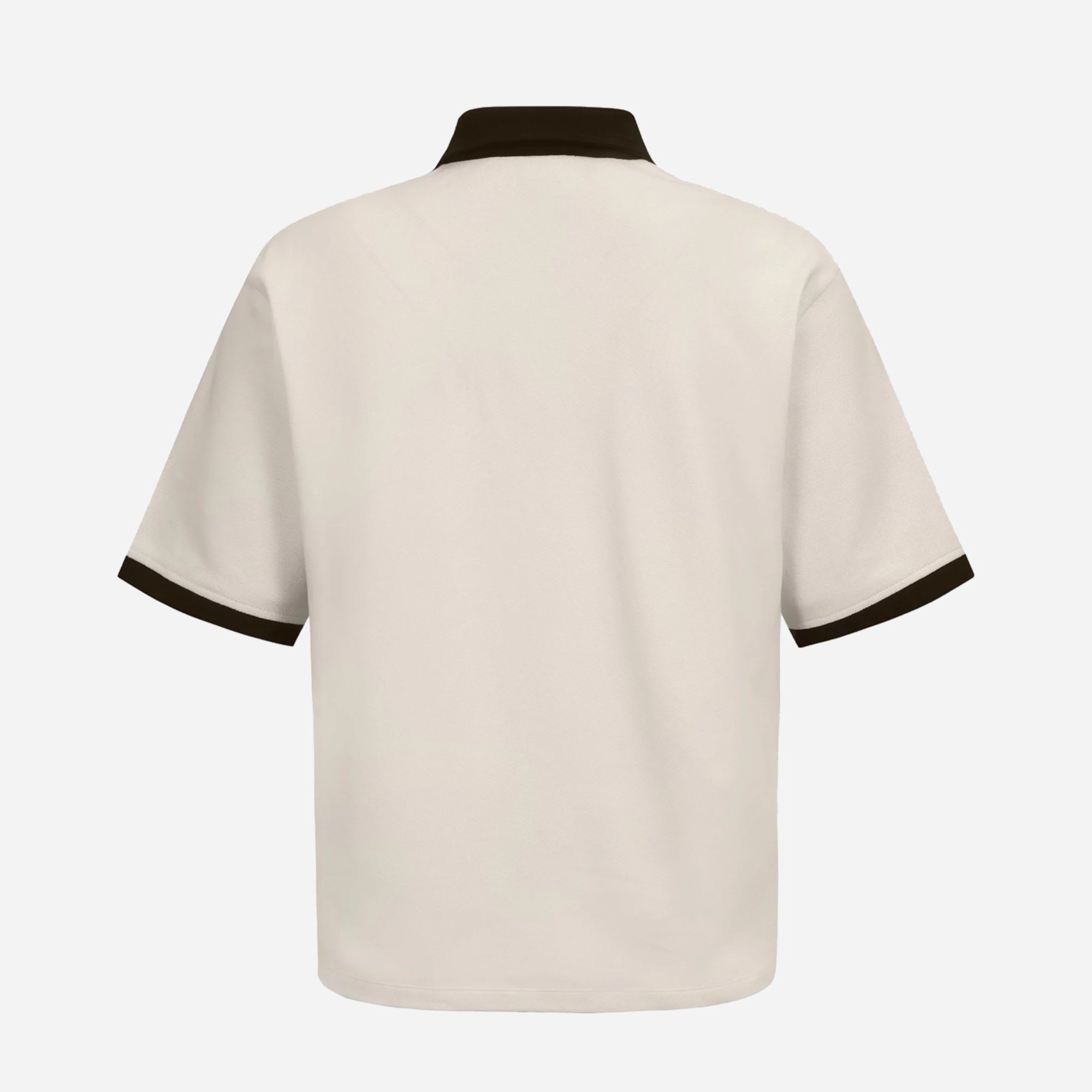 ALMOST GODS | ZODIAC RELAXED POLO { OFF WHITE World Edge SmoothFinish