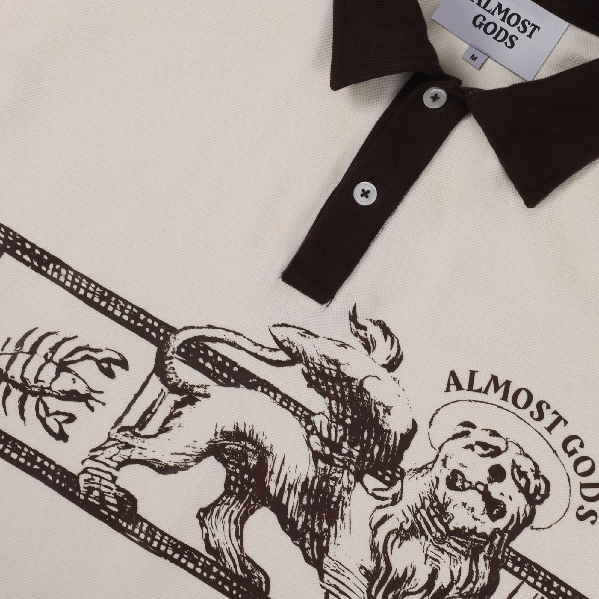 Urban Flow Strong Soul ALMOST GODS | ZODIAC RELAXED POLO { OFF WHITE