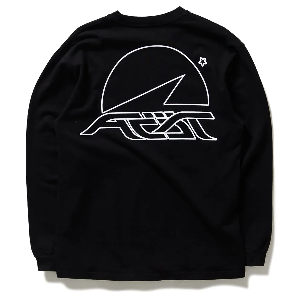 Three Thread Overlock Stitching Always On Tour Invade Earth L/S Tee - Black