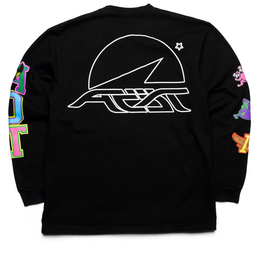 Abstract Pattern Always On Tour Psycho Ways L/S Tee - Black
