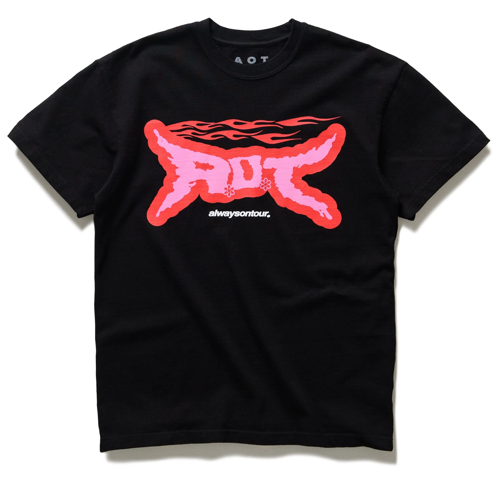 Always On Tour Riot Tee - Black Multi Directional Stretch