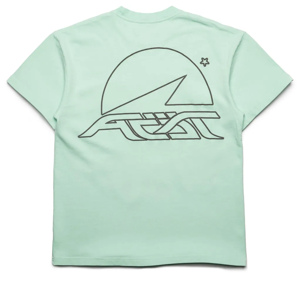 ruffle Minimalist Pocket Placement Always On Tour She Hates It Tee - Mint