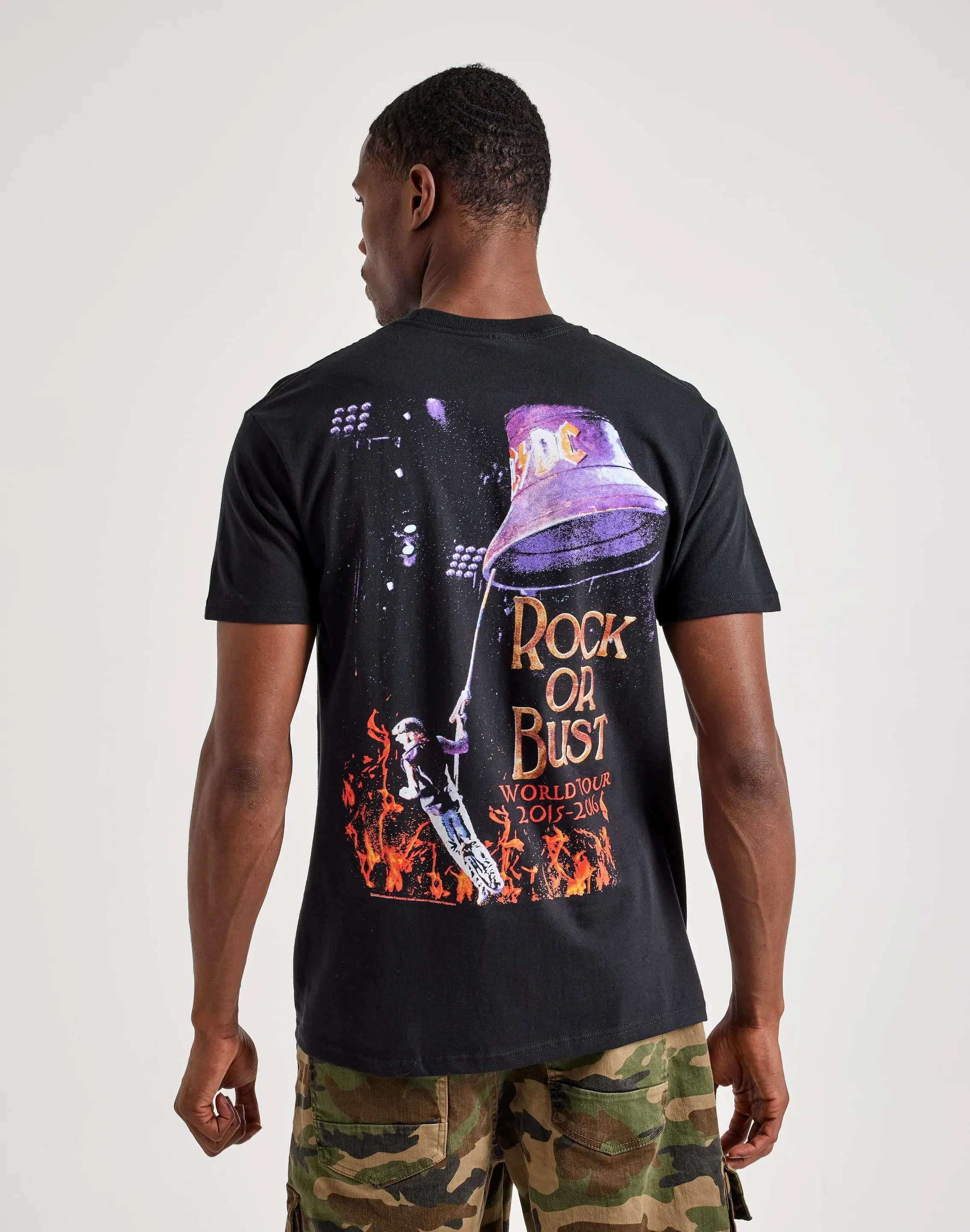 American Classics AC/DC Rock Or Bust Tee Spark Mood Repair Fit