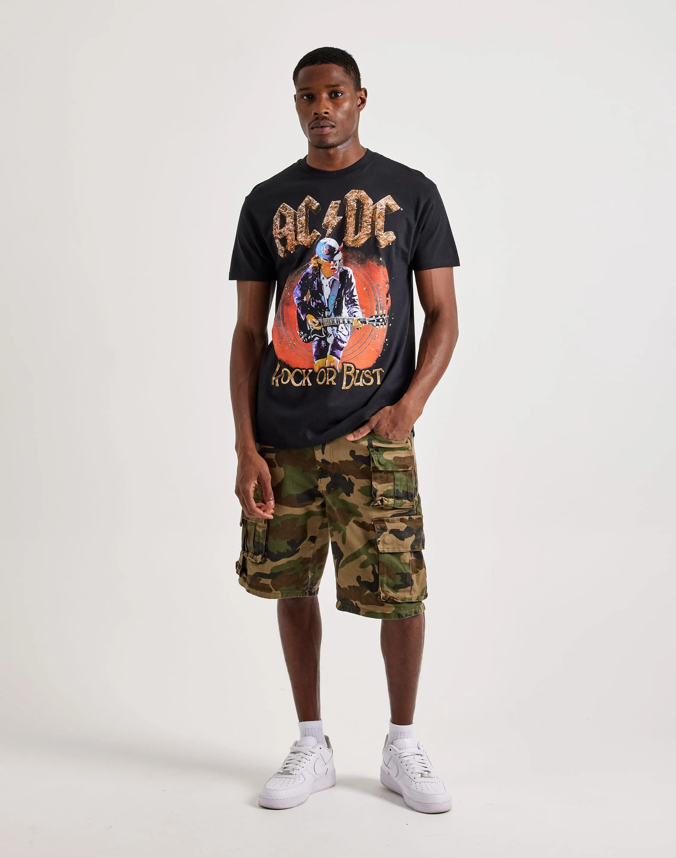 Green Fit American Classics AC/DC Rock Or Bust Tee