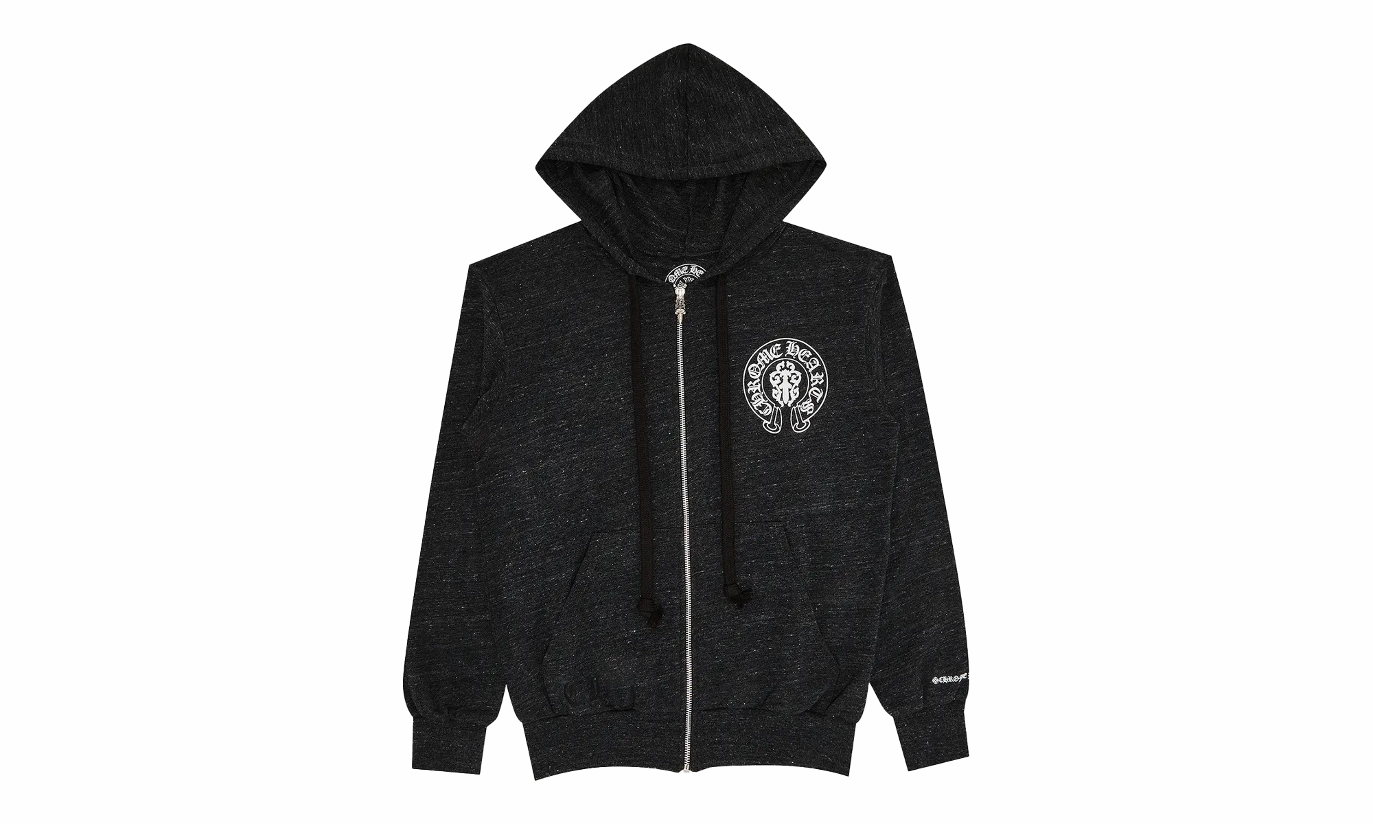 American Flag Cemetery Cross Zip-Up Hoodie "Black/White"