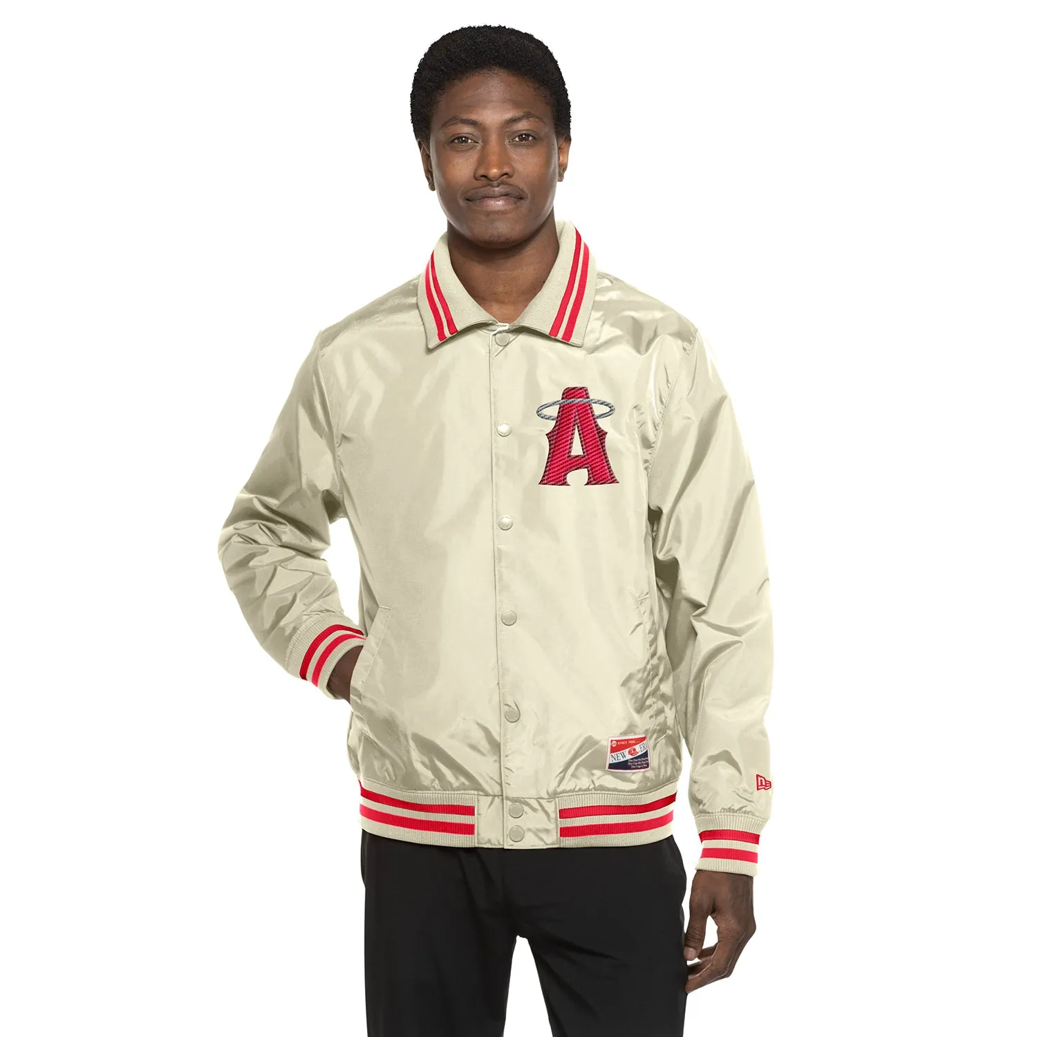 Fantasy Glow DoubleStitched Angels Snap Front Jacket - Mens