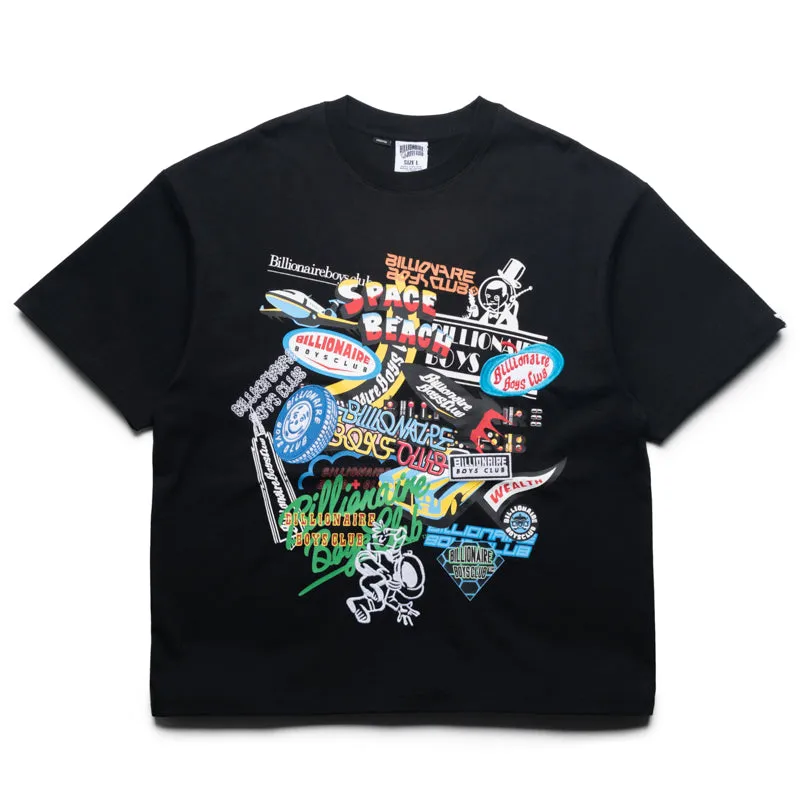 Trendy Colors Reinforced Button Placket Billionaire Boys Club Knit Tee - Black