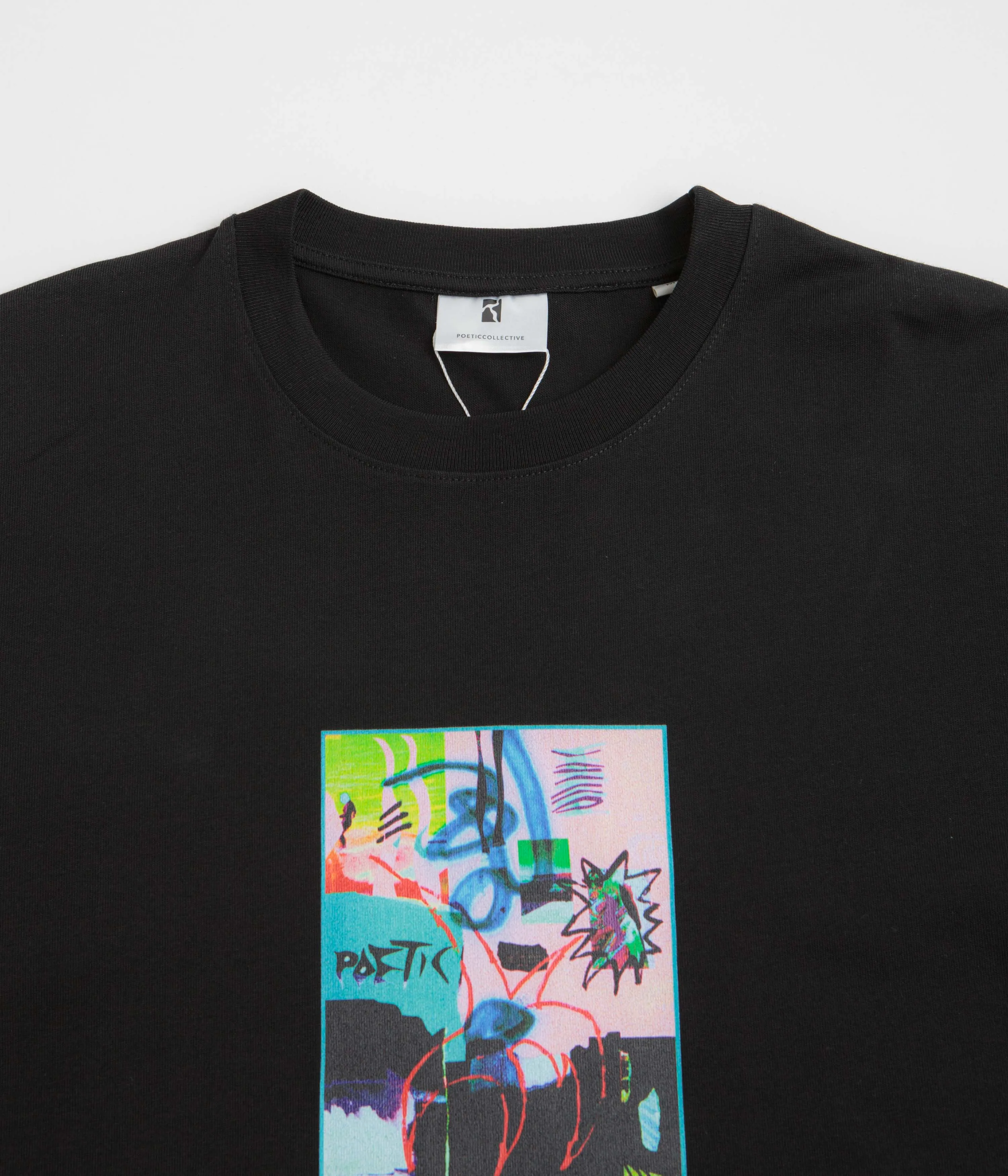professional Stretchy Waist Poetic Collective 80s T-Shirt - Black