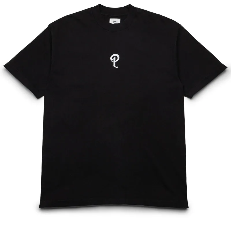 Patch hidden closure Politics Center P Logo Tee - Black
