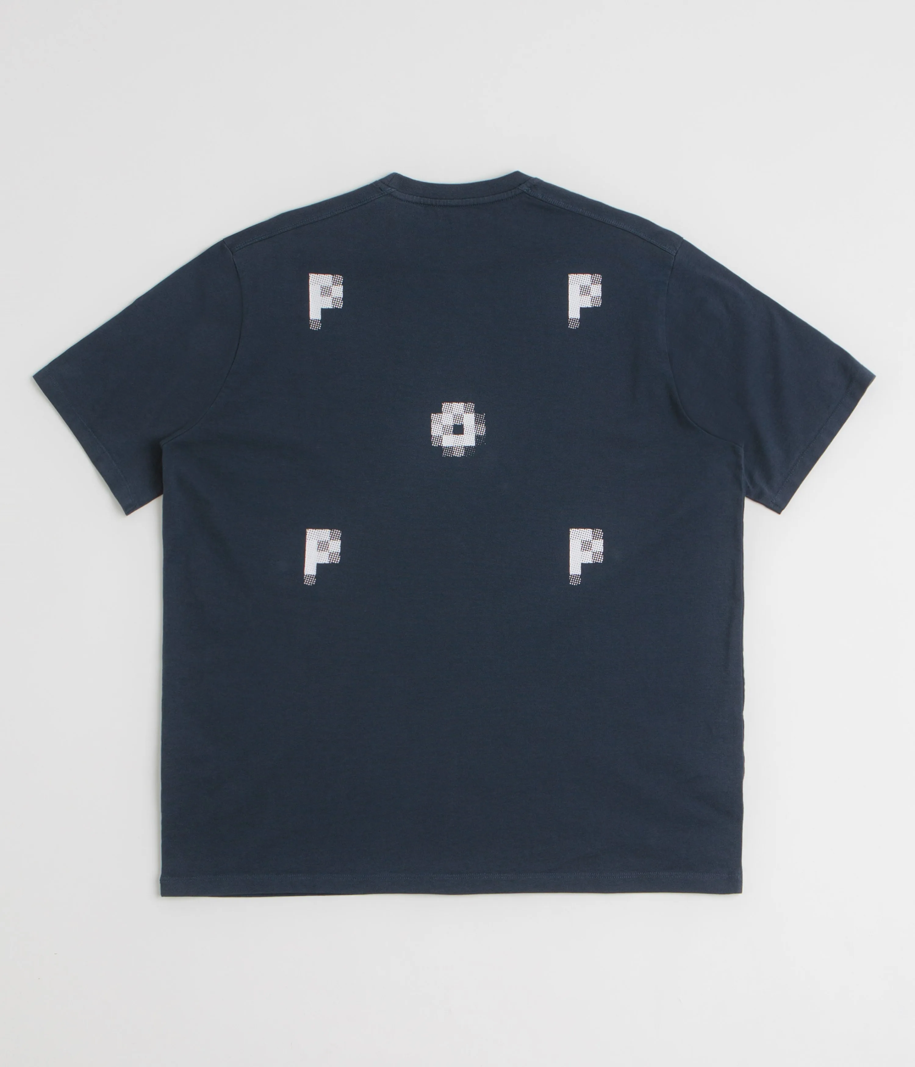 club Flare Pop Trading Company Pixel Logo T-Shirt - Navy