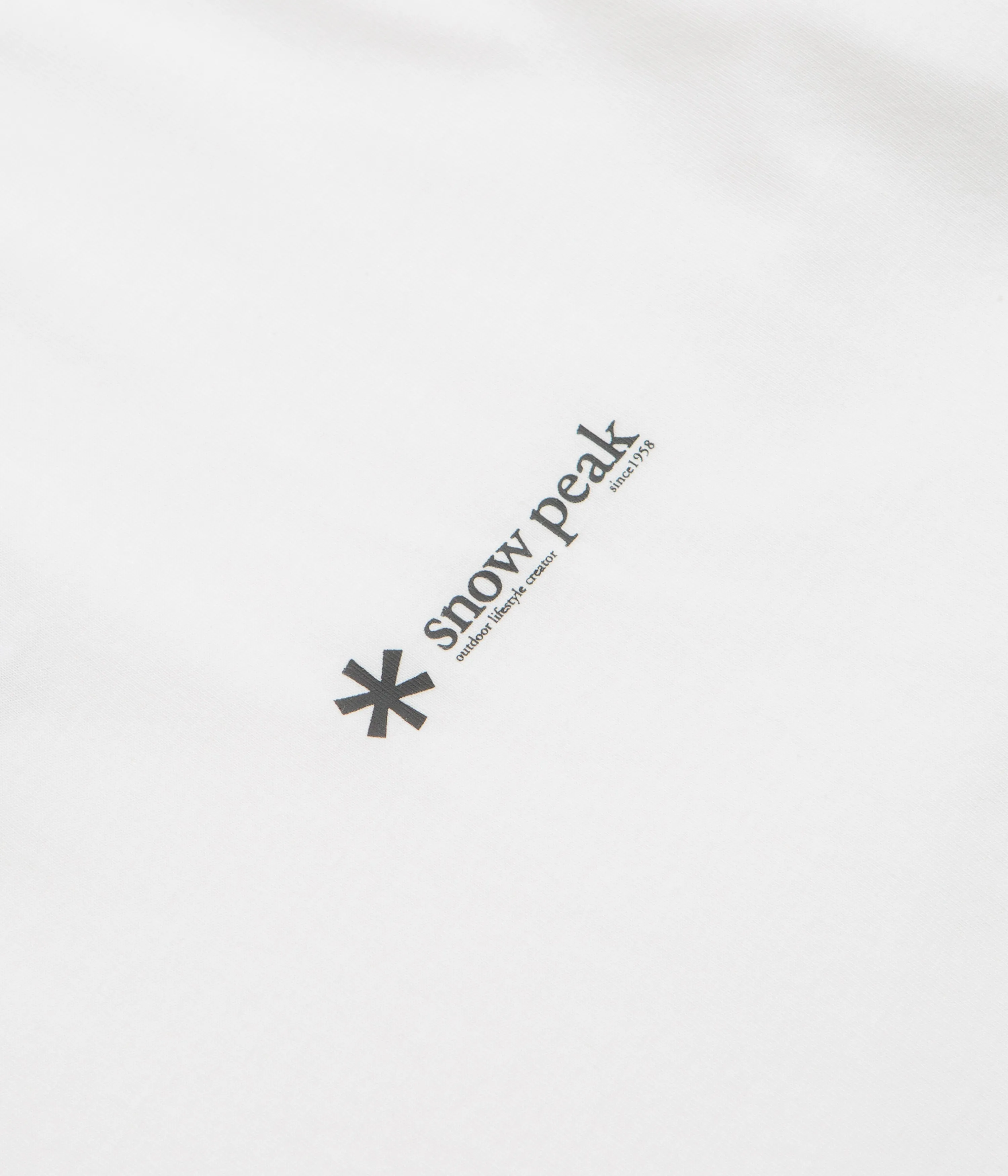 soccer venue Snow Peak Soft Cotton Relaxed Logo Long Sleeve T-Shirt - Off White