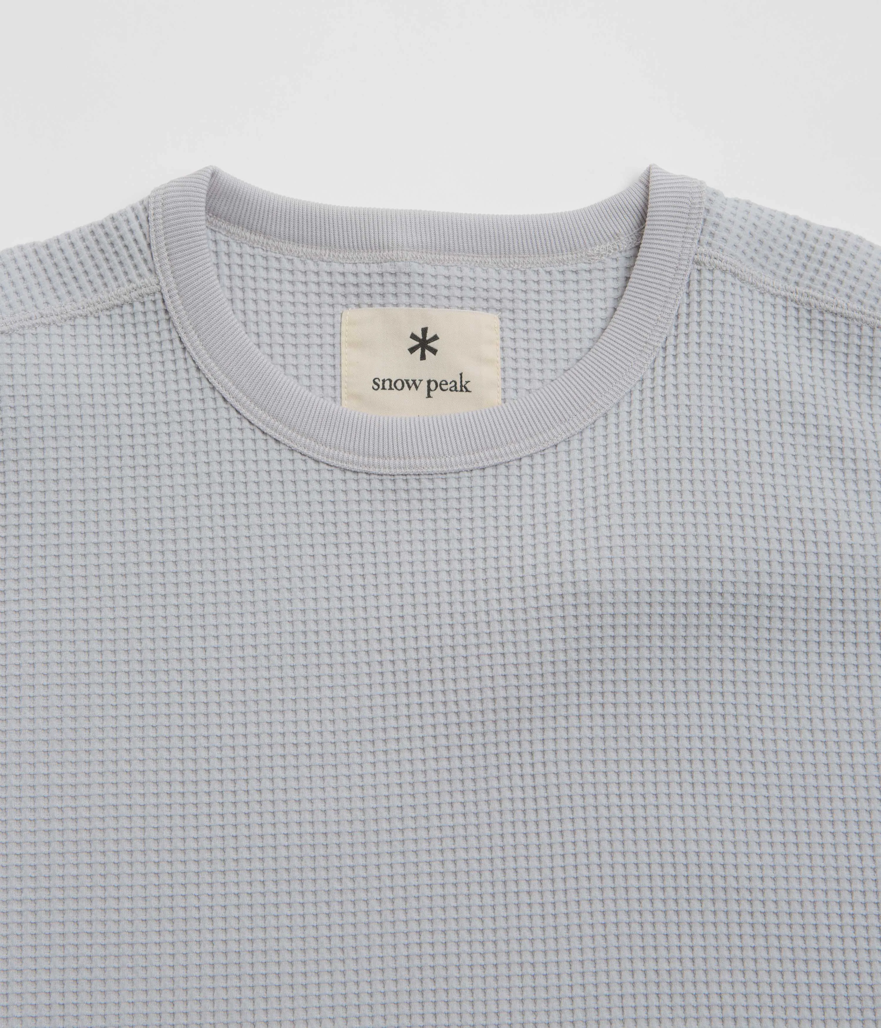Snow Peak Dry Waffle T-Shirt - Light Grey Suspenders car event
