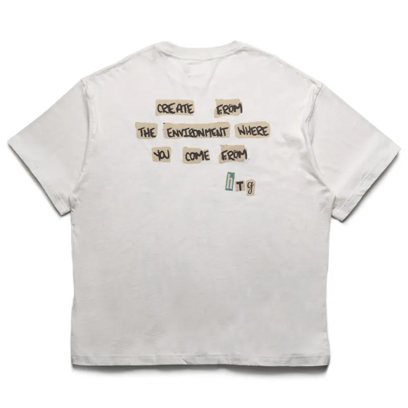 bowling venue Layered Hem Reinforcement Honor The Gift Start To Finish Tee - Bone