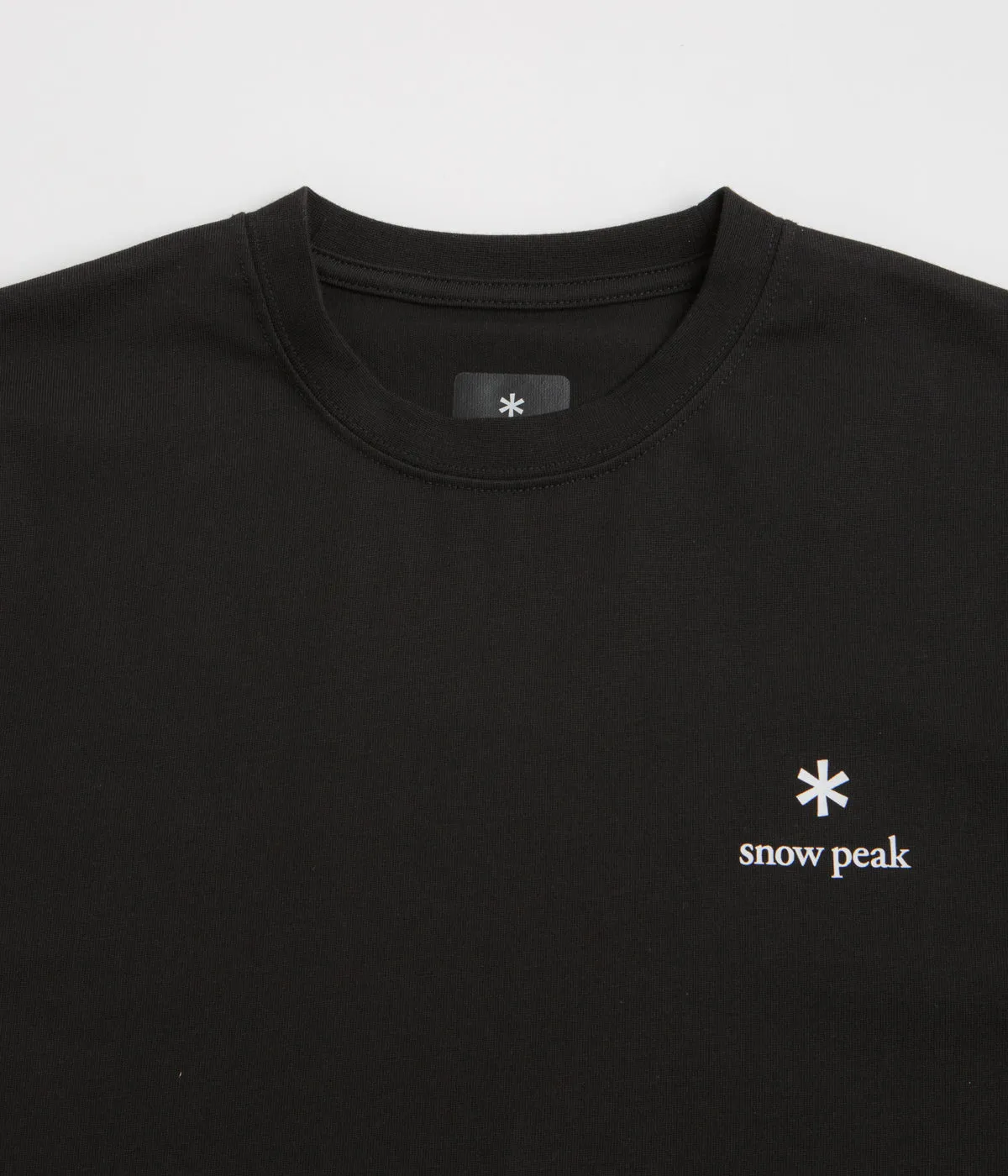 Snow Peak NSD Logo T-Shirt - Black V-Neck