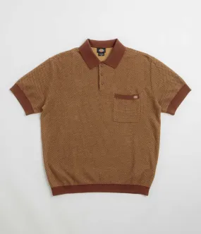 Chic Look Pre Shrunk Cotton Blend Dickies Rocky Knit Short Sleeve Polo Shirt - Oak Buff