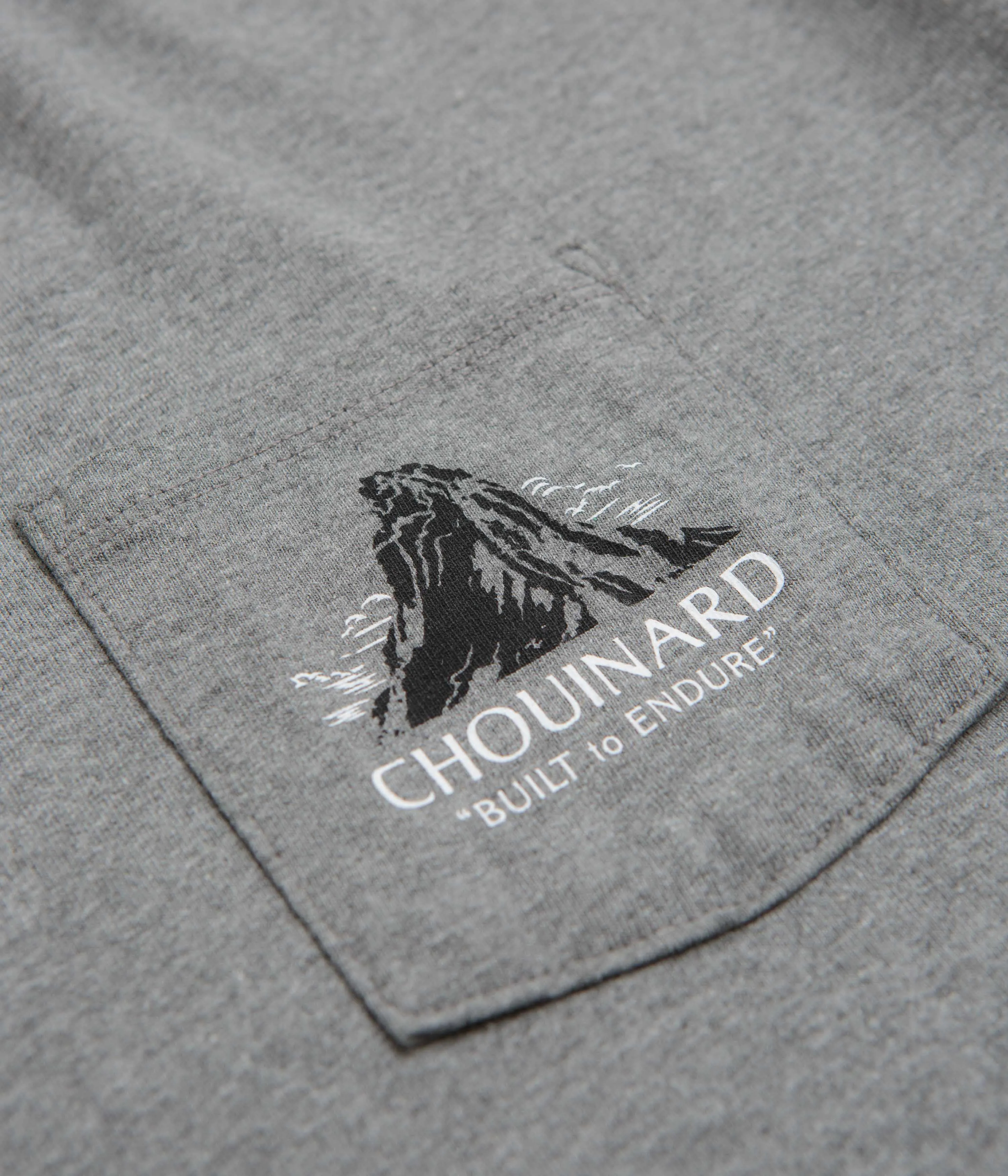 rural climate Patagonia Chouinard Crest Pocket Responsibili-Tee T-Shirt - Gravel Heather