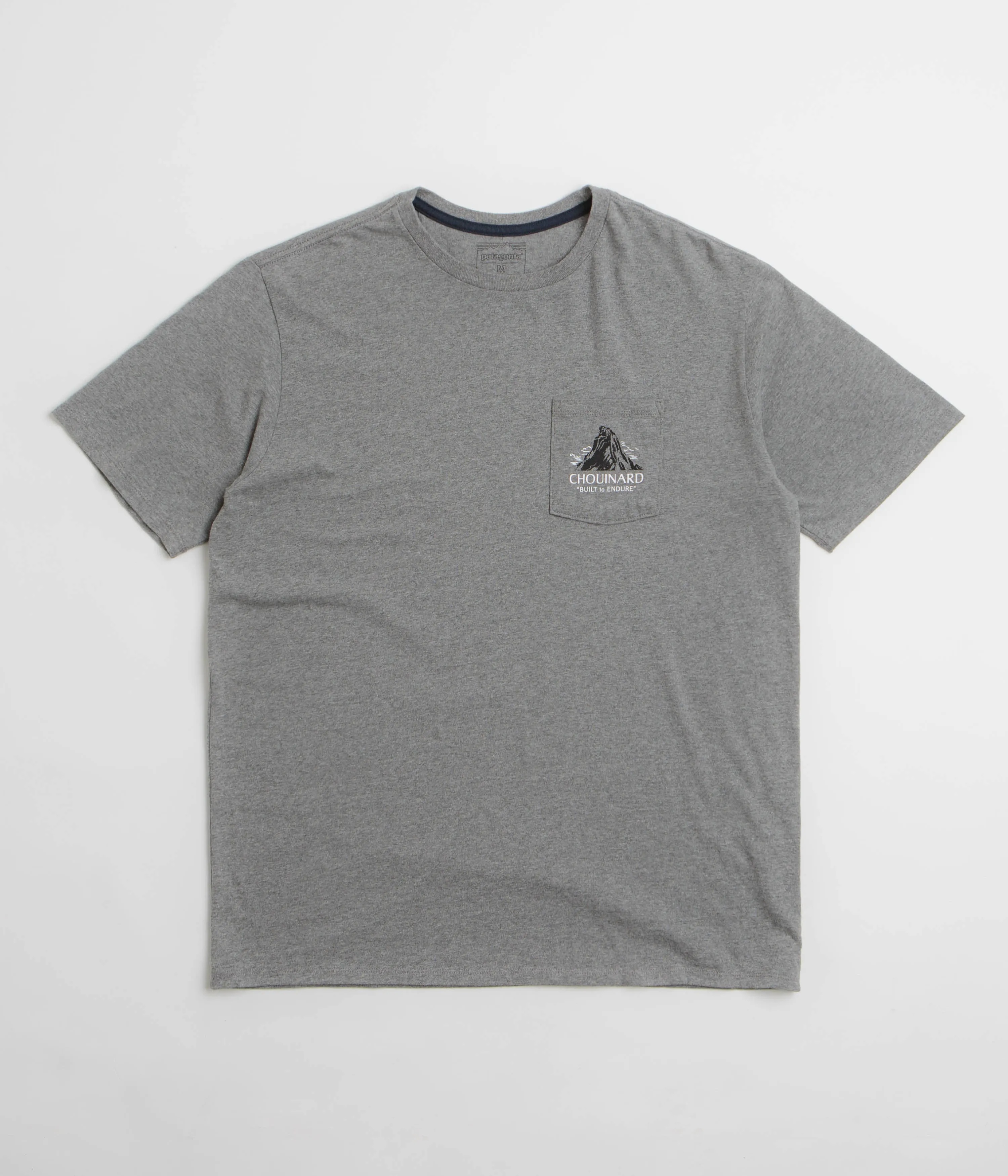 Eco Friendly Patagonia Chouinard Crest Pocket Responsibili-Tee T-Shirt - Gravel Heather