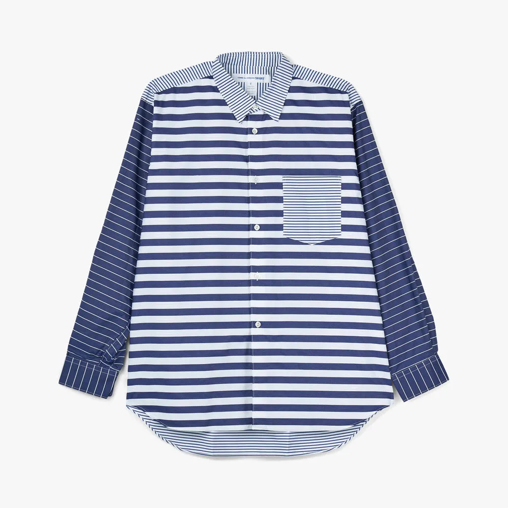 COMME des GAR?ONS SHIRT Yarn Dyed Stripe Poplin Shirt / Stripe 1 Office Outfit Business casual