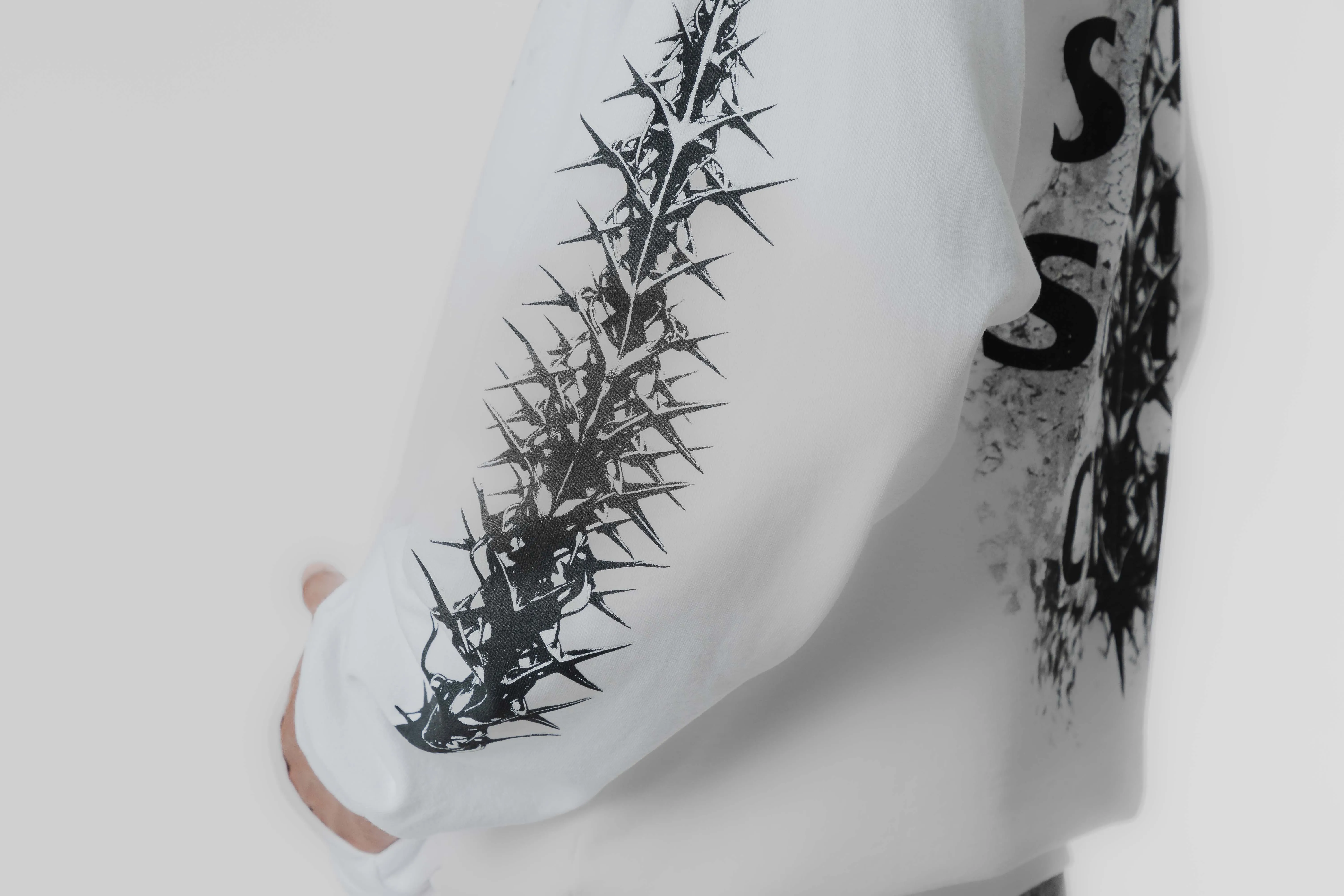 Anti Social Social Club Anguish Hoodie 'White' Contoured Armhole Design FadeResistant Treatment