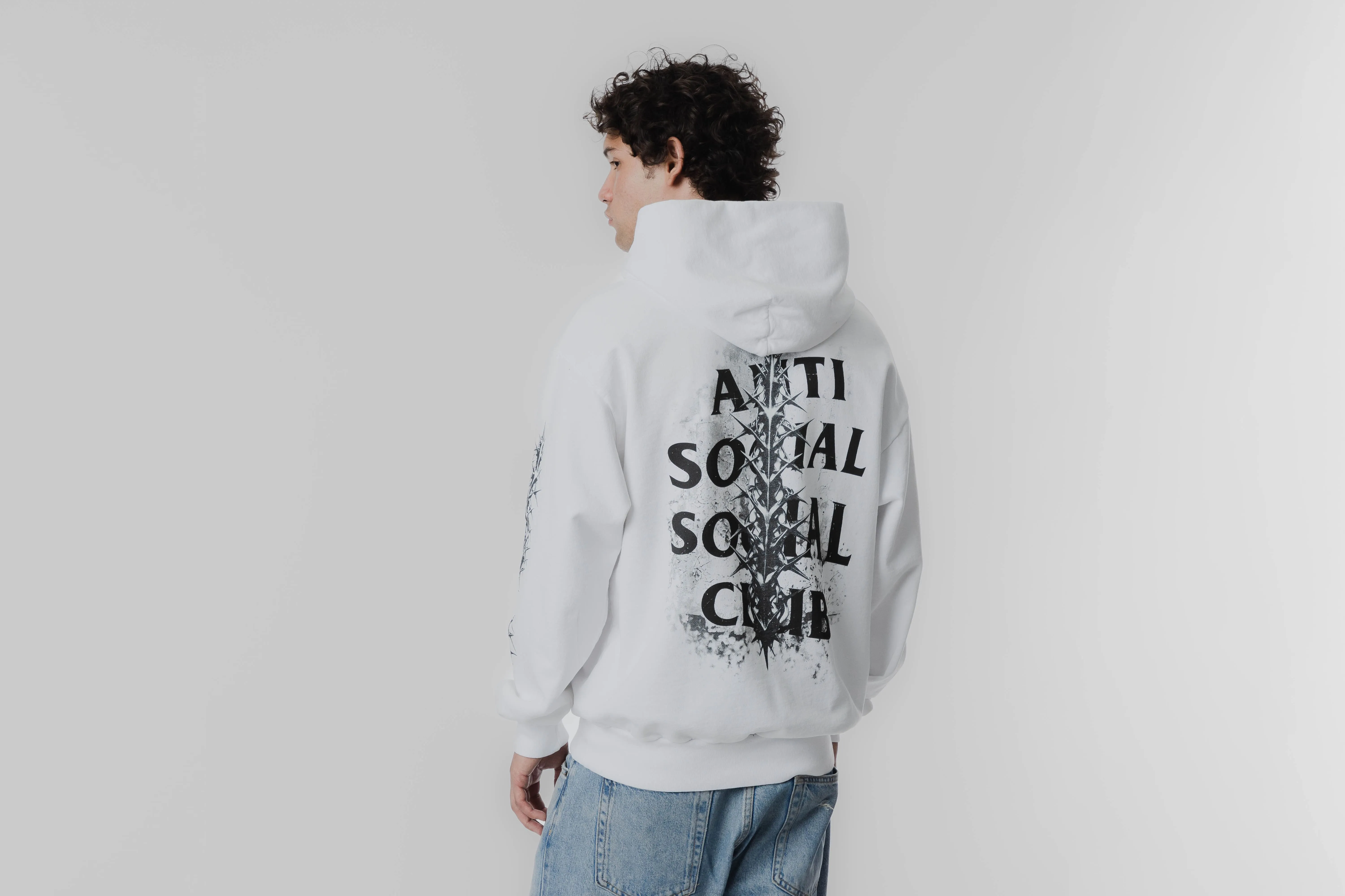 DroppedShoulder Formal Wear Anti Social Social Club Anguish Hoodie 'White'