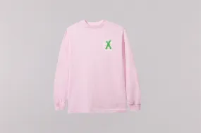 V-neck Blouse Cozy Cardigan Anti Social Social Club Cancelled  Long-Sleeve Tee 'Pink'