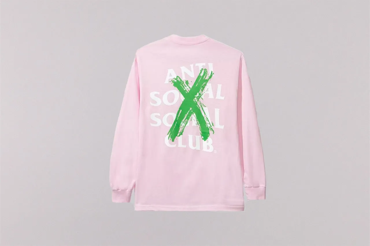 ButtonDownCollar Anti Social Social Club Cancelled  Long-Sleeve Tee 'Pink'