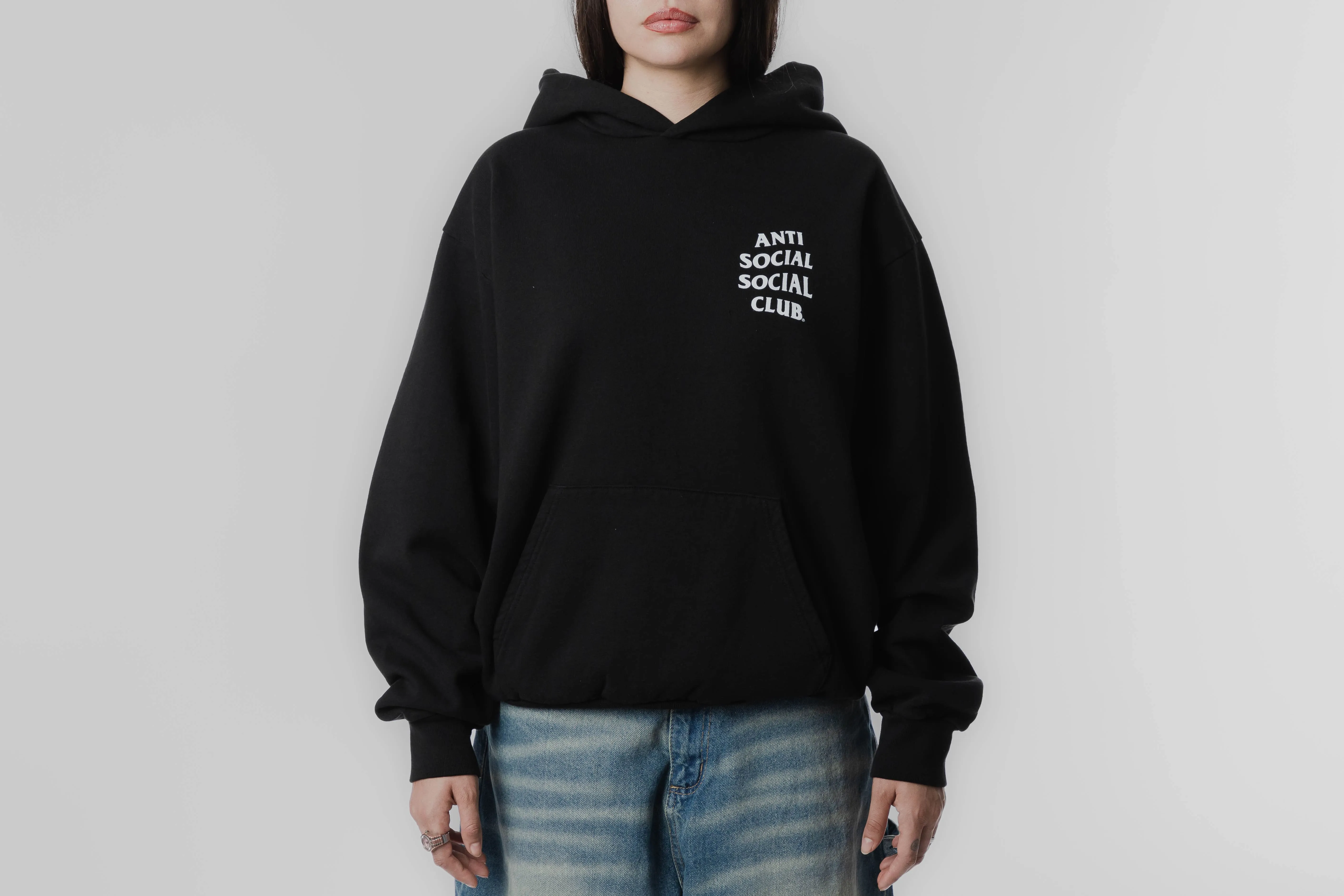 Anti Social Social Club Mind Games Hoodie 'Black' WaffleWeave Tagless Labeling