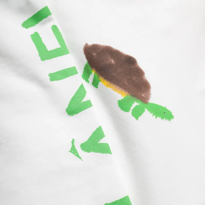 Flaneur Watercolor Turtle L/S Tee - White Moisture Wicking Fabric vest silhouette