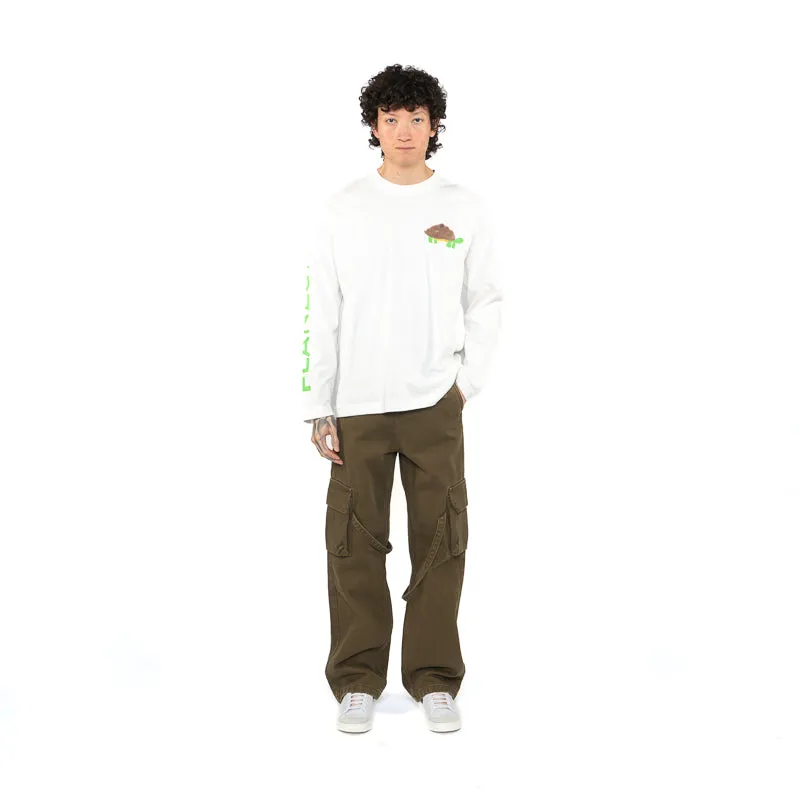 Edgy holiday season Flaneur Watercolor Turtle L/S Tee - White