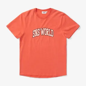 narrow hem Boat Neck World Arch Tee