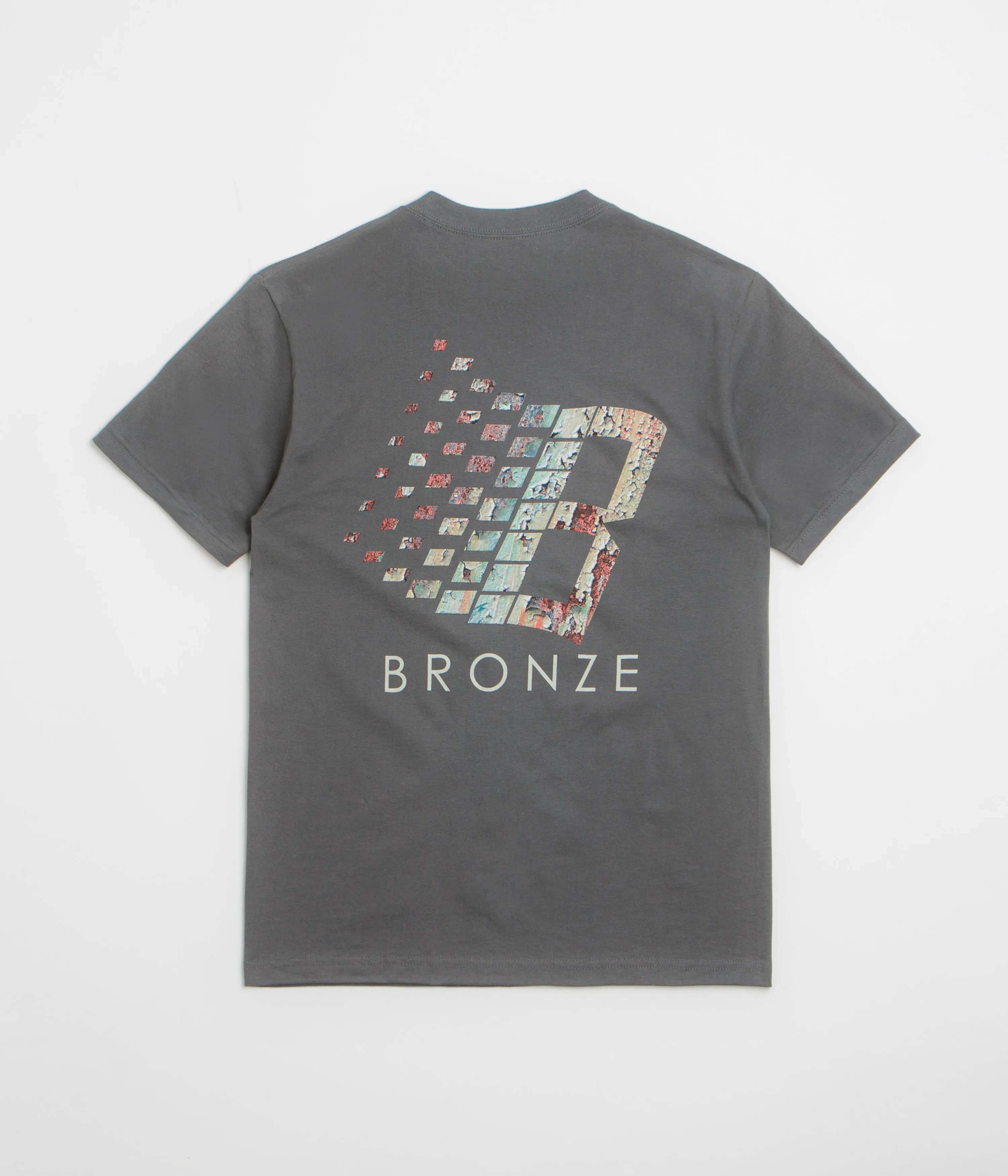 Ruffled edges vintage charm Bronze 56K Rust Logo T-Shirt - Black