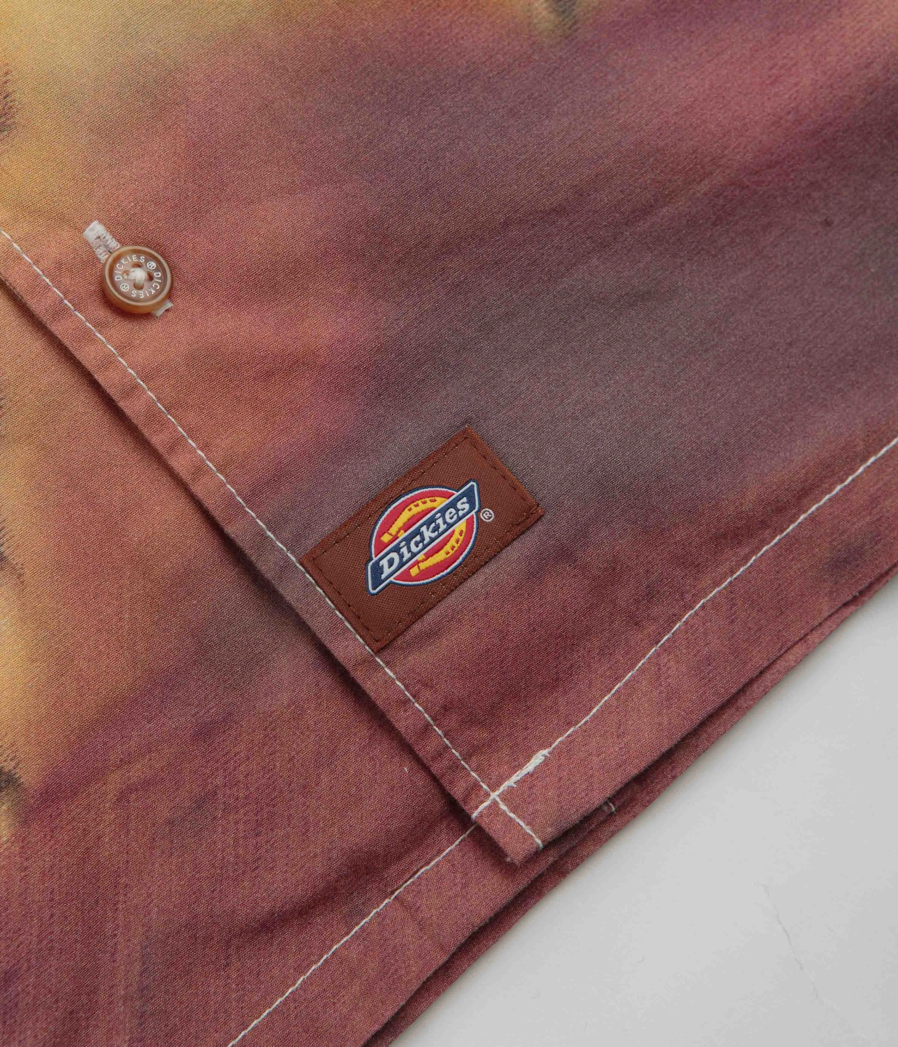 Tagless label Soft Texture Dickies Running Wild Short Sleeve Shirt - Oak Buff