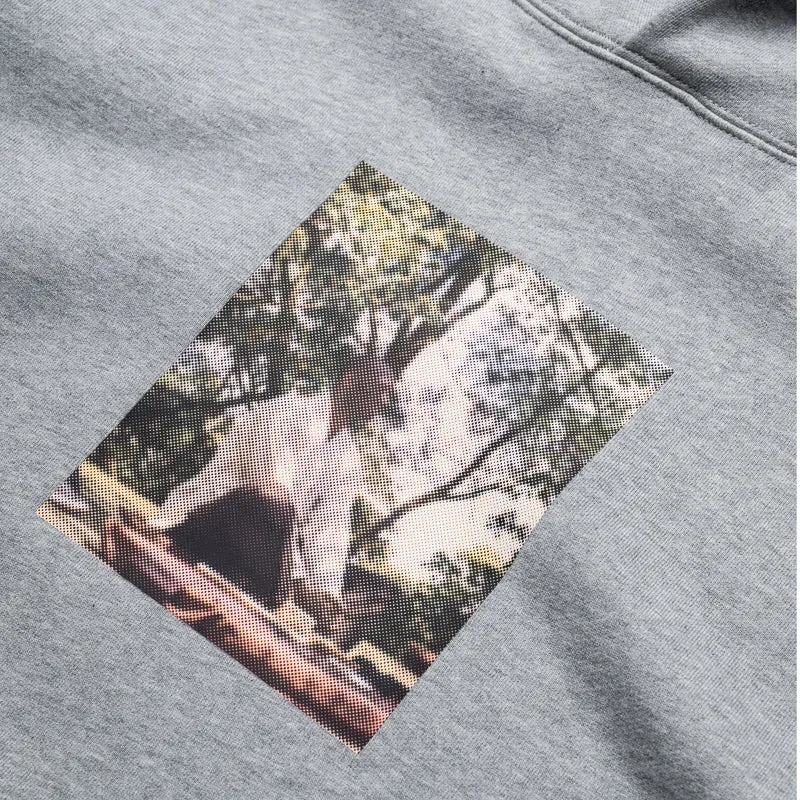 Premium Cotton Fleece Supervsn Inside Out Hoodie - Heather Grey