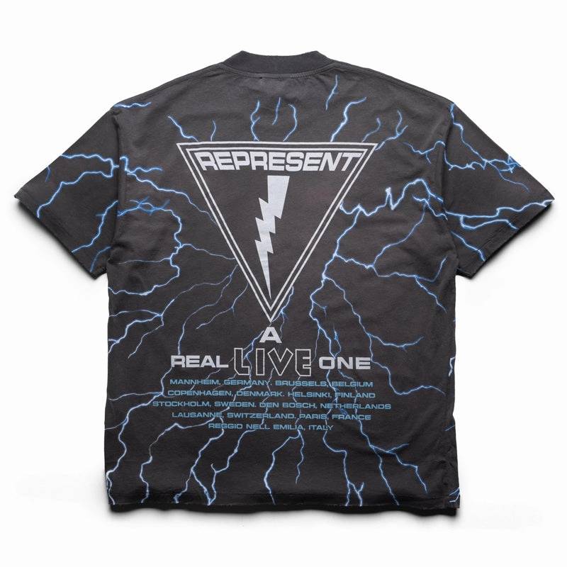 Iron Maiden x Represent A Real Live One Tee - Stained Brown board shorts silhouette
