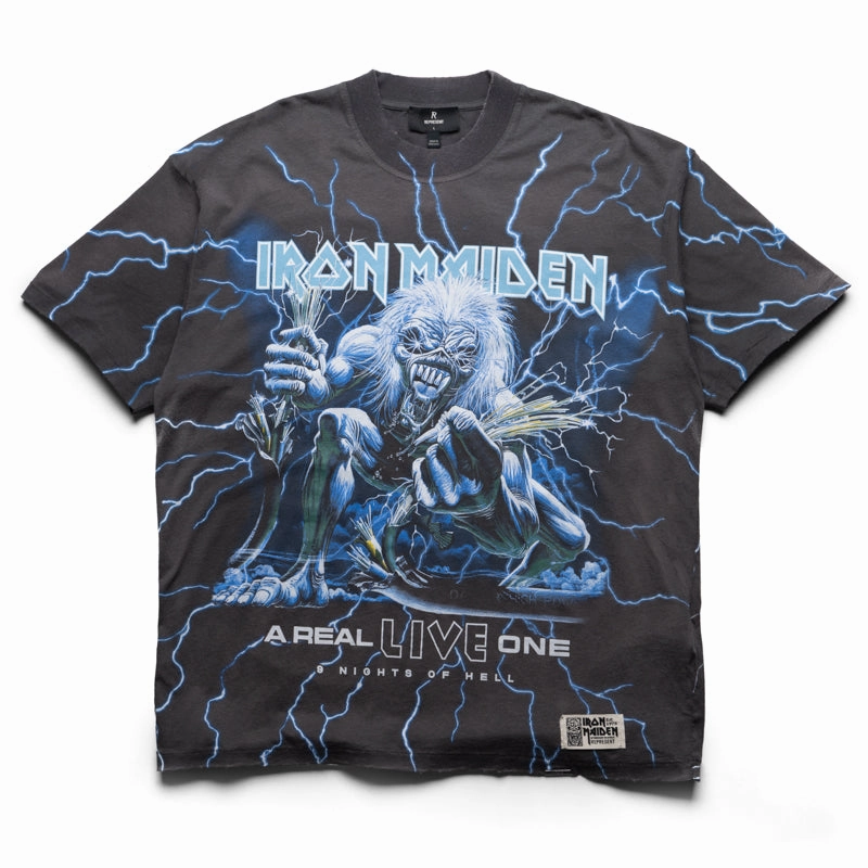 softball Iron Maiden x Represent A Real Live One Tee - Stained Brown
