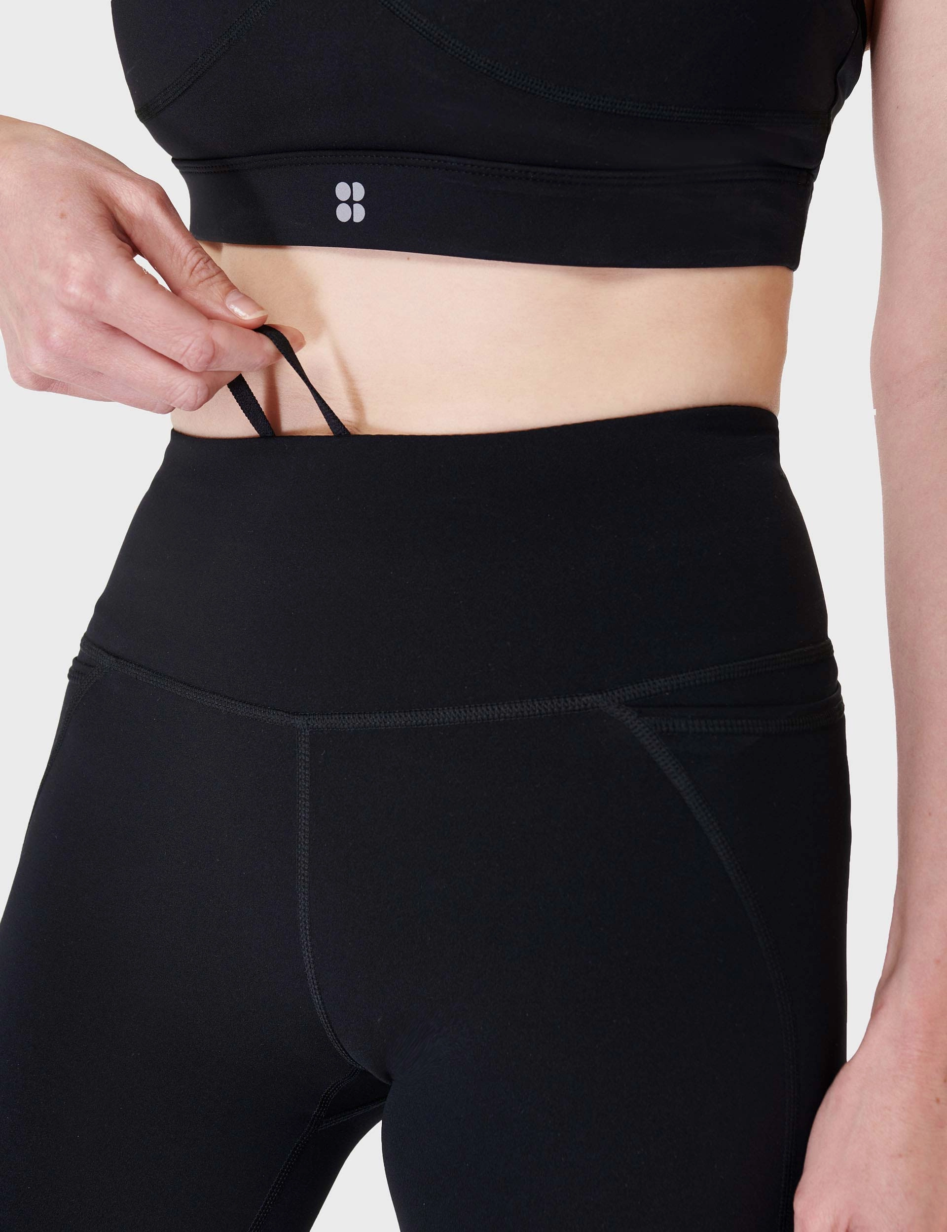 Power 32 Workout Boot Cut Trouser - Black Soft Brushed Interior Flexible Knit Waist