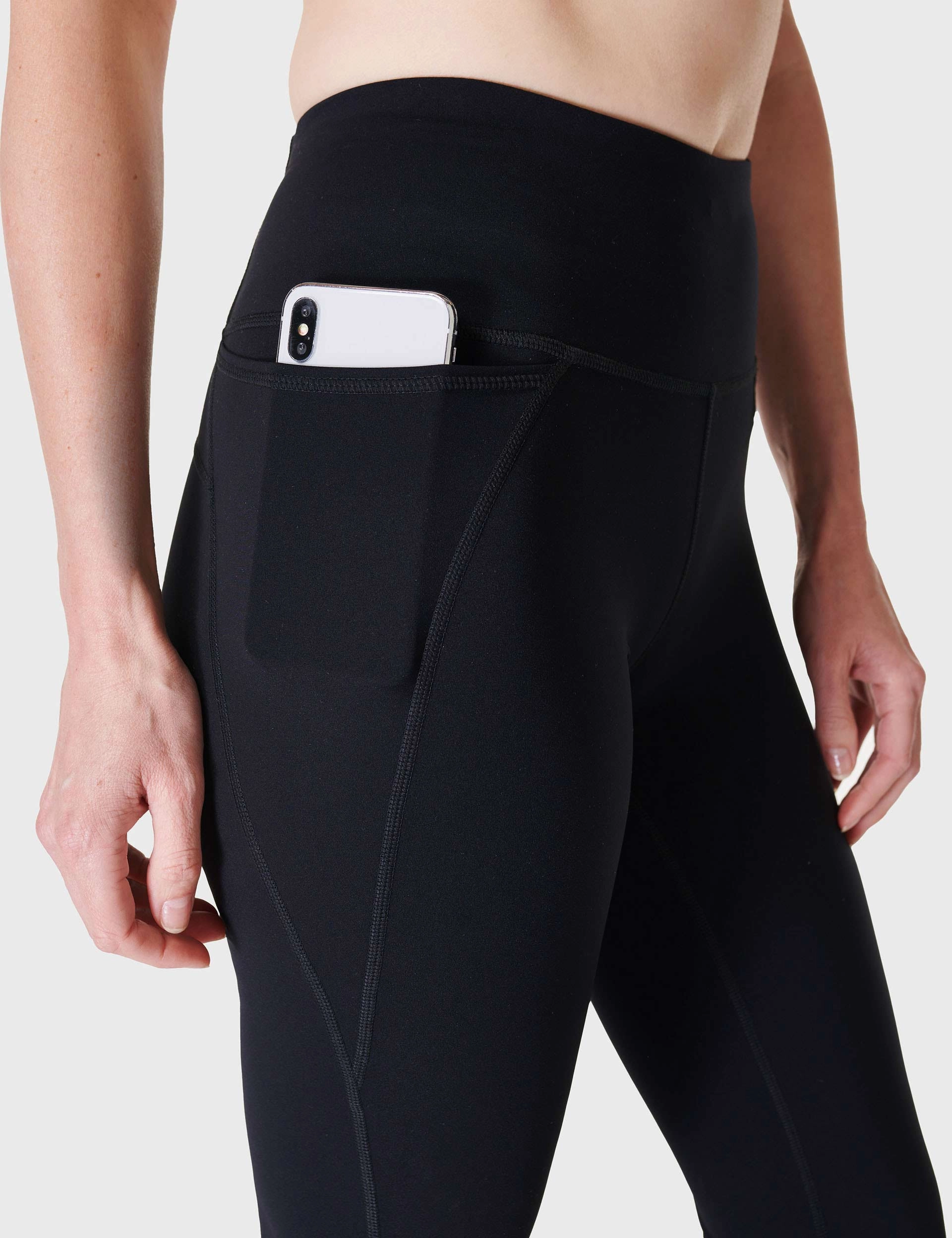 Power 32 Workout Boot Cut Trouser - Black Chafe Resistant Edging Soft Inner Lining