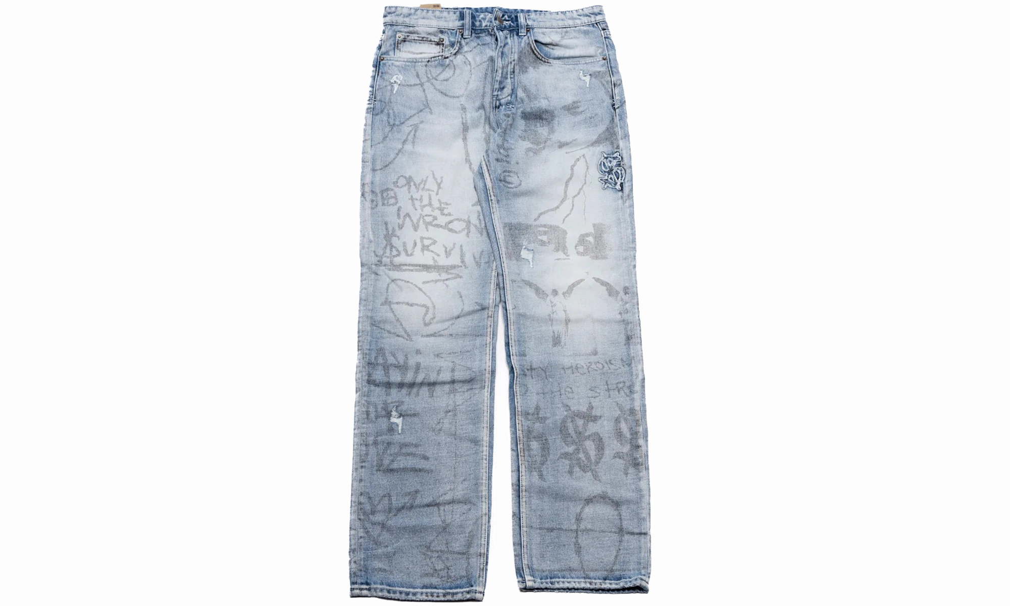 Anti K Devils Jeans "Light Blue" Nature Lover Gym Ready Music Event