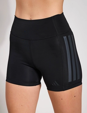 Punk style snap closure Optime 3-Stripes 1/4 Short Leggings - Black