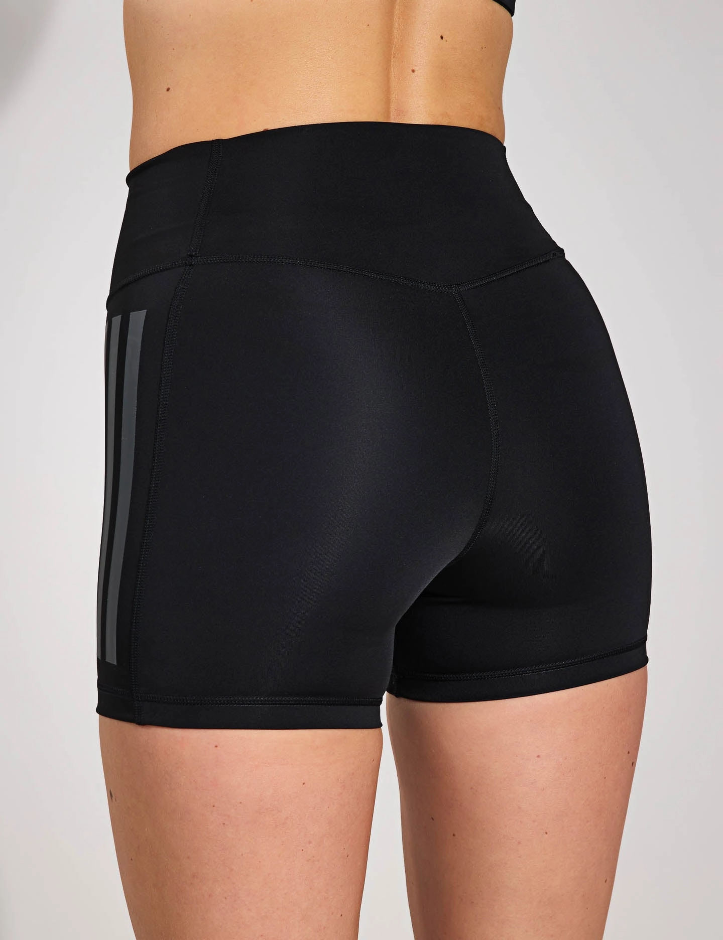 personalized option Optime 3-Stripes 1/4 Short Leggings - Black