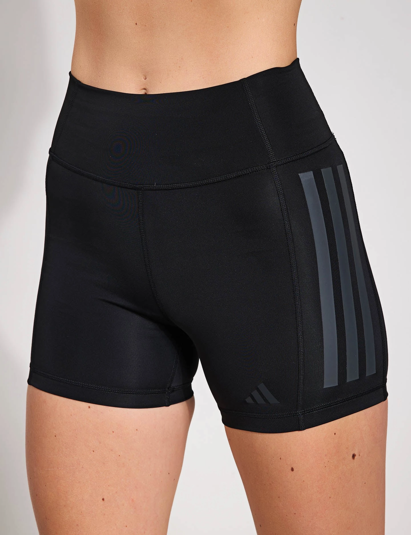 Chill Mood warm tones Optime 3-Stripes 1/4 Short Leggings - Black