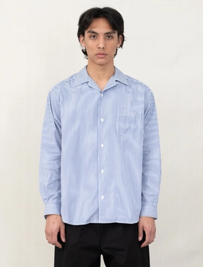 Camp Collar Shirt B009 (Navy/Sax) RibbedCollar NonScratchSurface