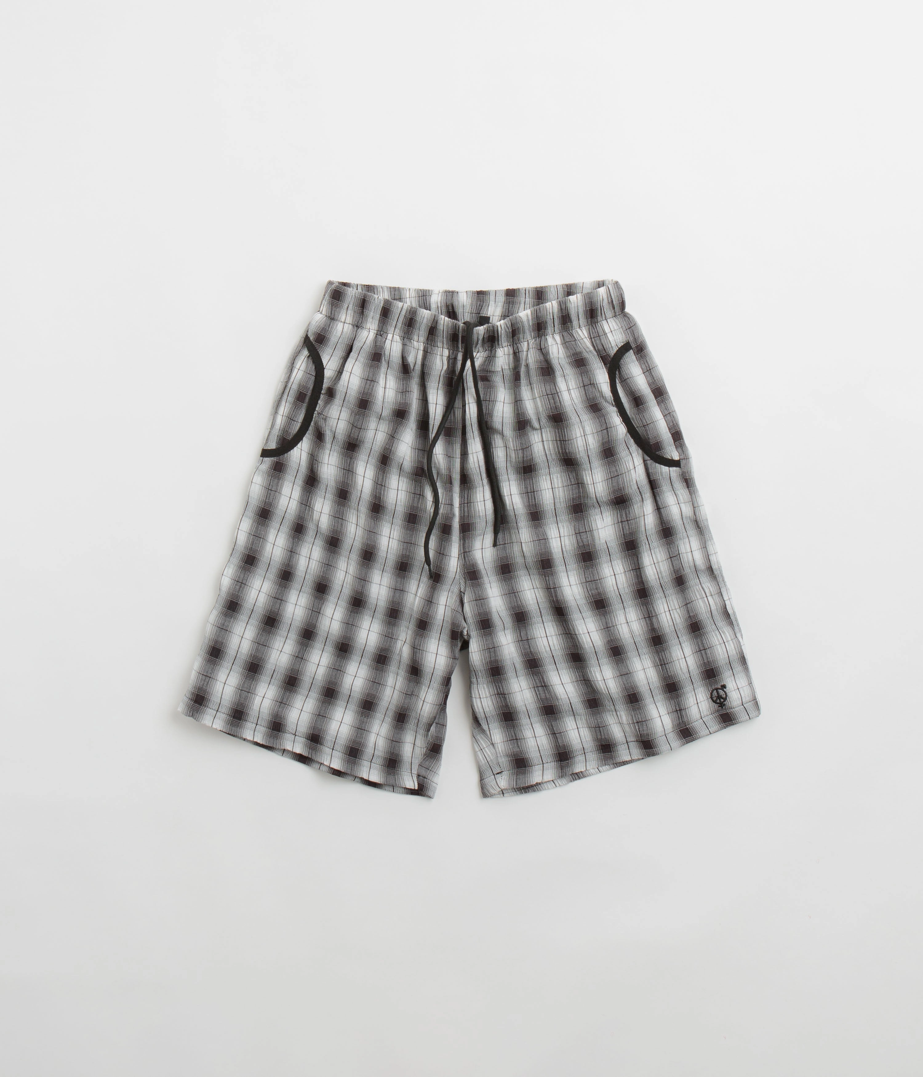 Sexhippies Seersucker Plaid Shorts - Black / White Temperature Regulating Tech
