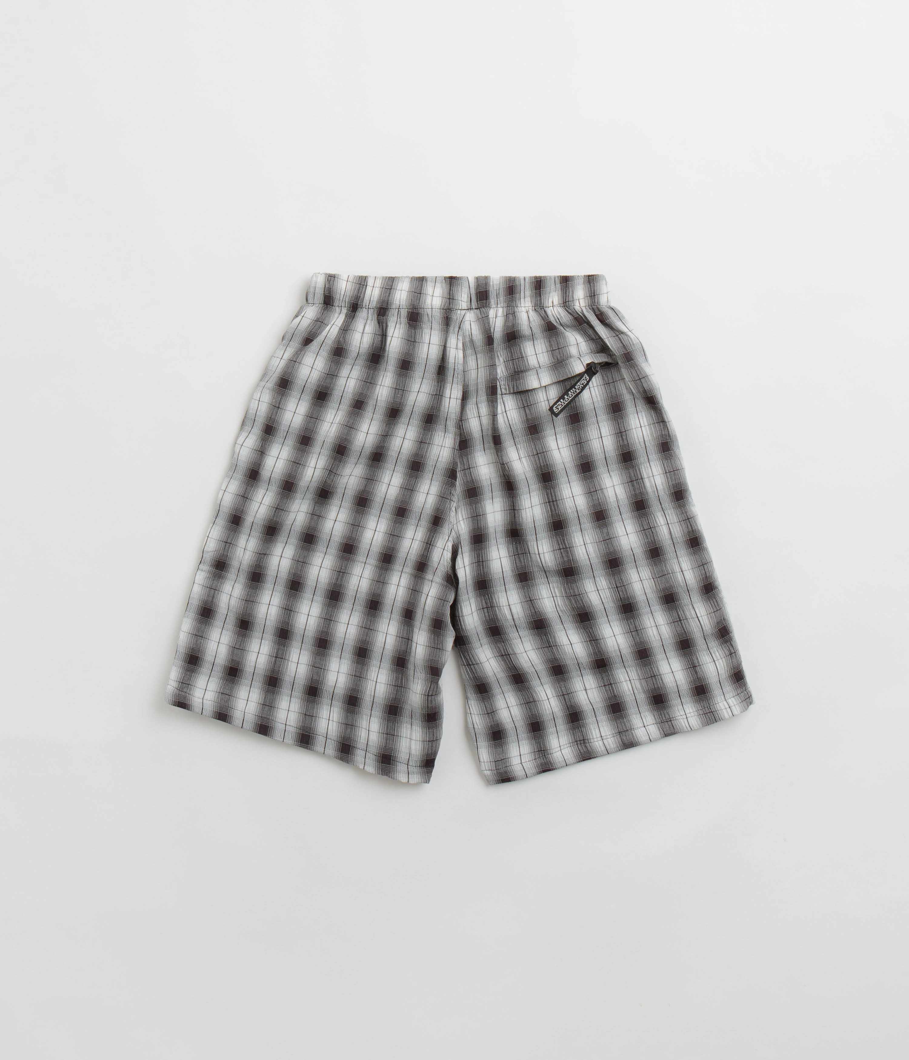 Sexhippies Seersucker Plaid Shorts - Black / White Fun Colors Water Repellent Coating