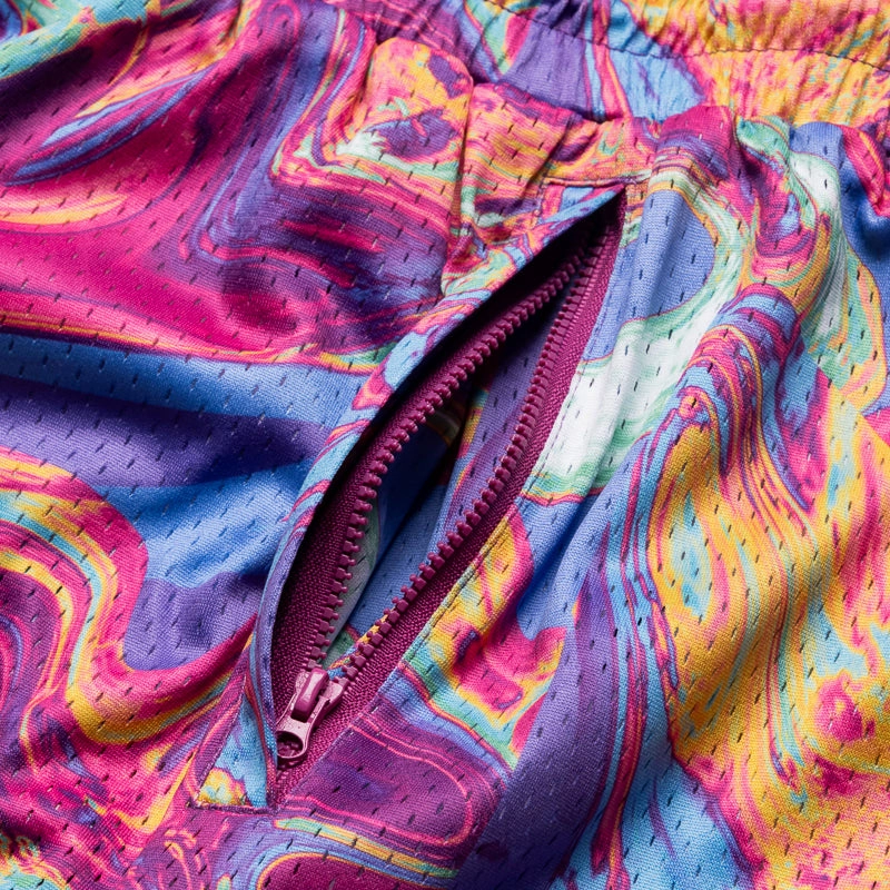 ReflectiveAccents Politics Mesh Shorts - Oil Slick